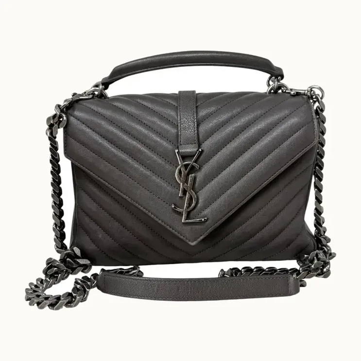 Bolso Saint Laurent College Gris