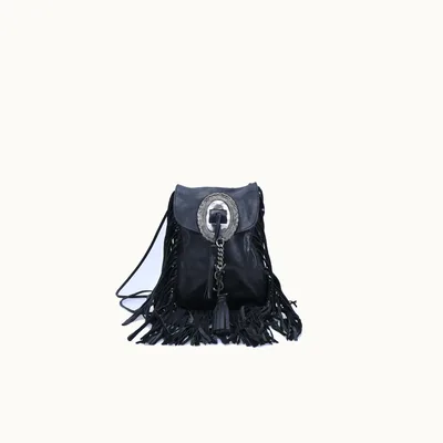 Crossbody Saint Laurent Anita Fringe Negro