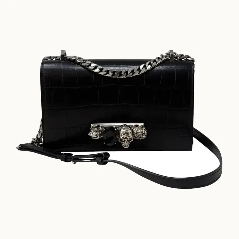 Bolso Satchel Alexander McQueen Jewelled