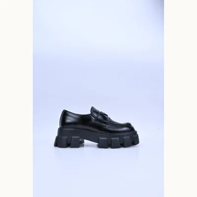 Mocasines Prada Monolith Negro Talla 38.5 / 5.5 mx