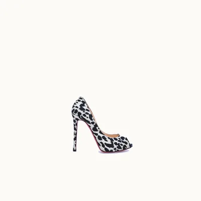 Christian Louboutin Sandalias de tacón Louboutin Flo 120.0 Animal Print Estampado Talla 37 / 4 mx
