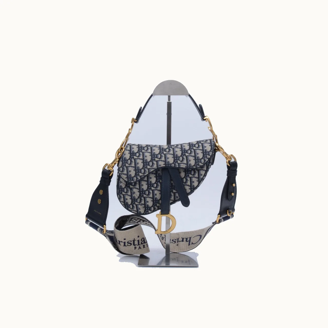 De hombro Dior Saddle Mini + Strap Oblique