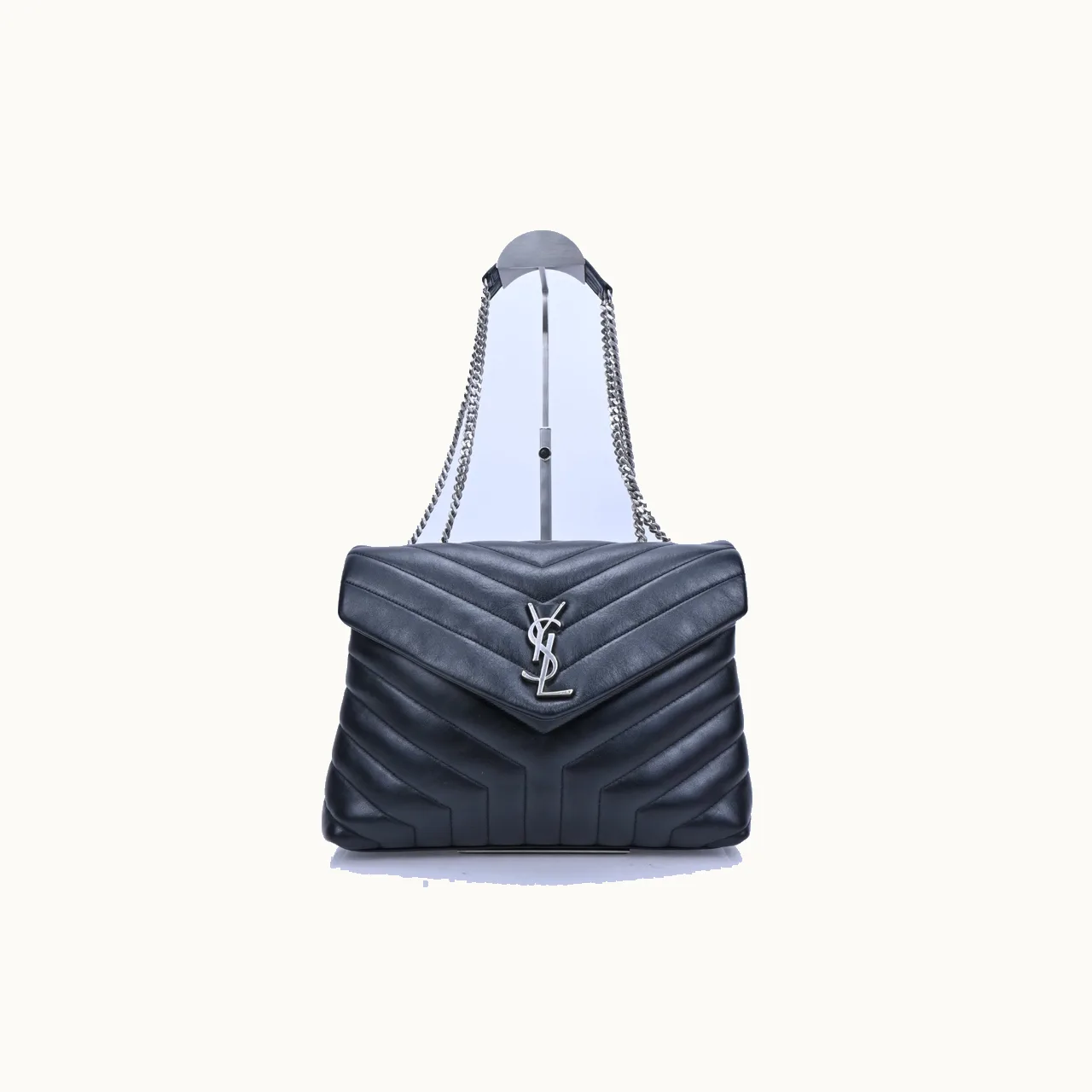 De hombro Saint Laurent Loulou Medium Negro mediana
