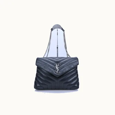 De hombro Saint Laurent Loulou Medium Negro mediana
