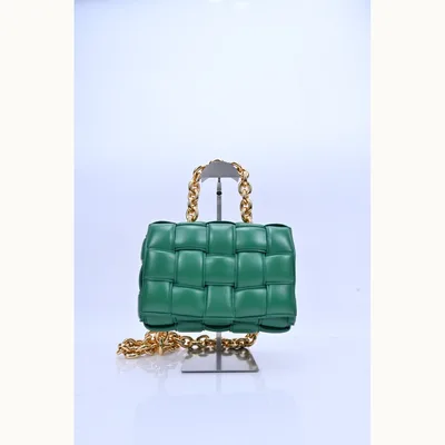 De hombro Bottega Veneta Chain Cassette Verde