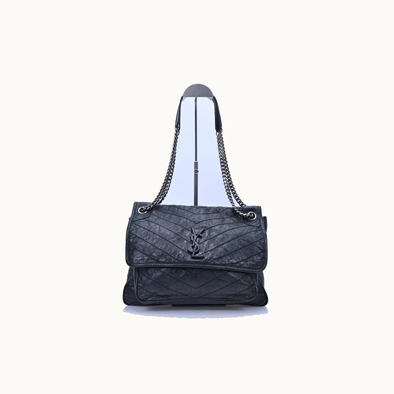 De hombro Saint Laurent Niki Large Matte Negro