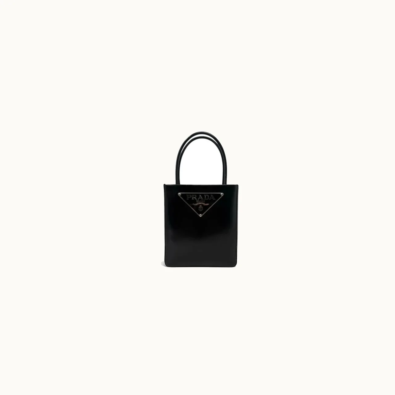 Prada Brushed Leather Mini Tote Bag